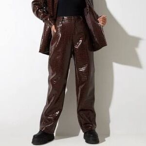 Motel Rocks Brown Wide Leg Pants